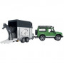 VOITURE LAND ROVER DEFENDER B.+VAN+CHEVAL BRUDER