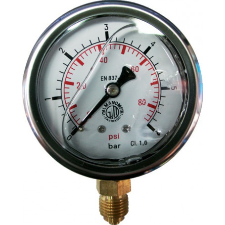 MANOMETRE INOX D 63 0/6 RADIAL M1/4 G