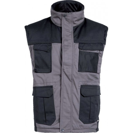 GILET SANS MANCHES TAILLE L MATELASSE GRIS/NOIR