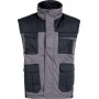 GILET SANS MANCHES TAILLE XL MATELASSE GRIS/NOIR
