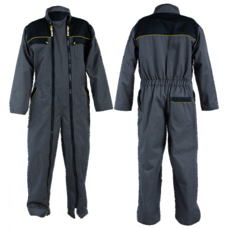 COMBINAISON DOUBLE ZIP 16 ANS GRIS/NOIR