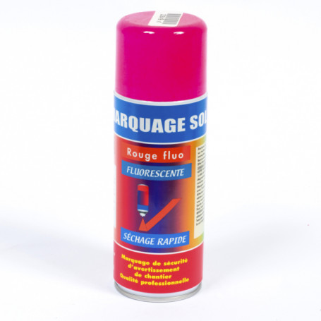 PEINTURE ROUGE FLUO MARQUAGE SOL AEROSOL 400ML