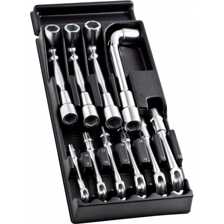 CLE 8-19MM A PIPE 6X6 PANS - MOD.75-1PB MODULE DE 10P