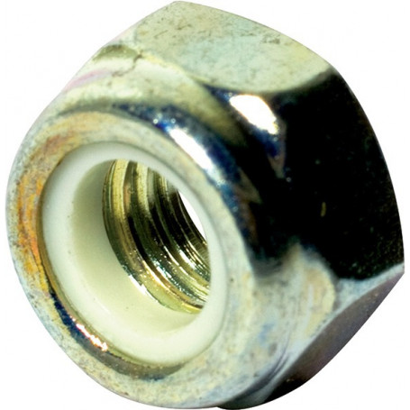 Ecrou hexagonal frein nylon d.5mm zingue 8.8 (boite de 200)