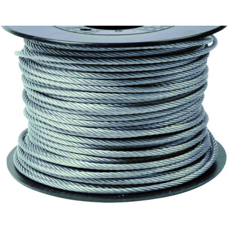 CABLE Ø8 7X19 AME ACIER GALVANISE 180