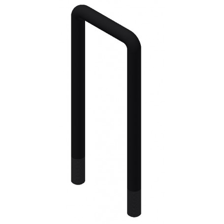 Bride Ø18 Carré 80 A230 M18X150B60 avec écrous