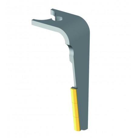 Dent de herse 3 plaquettes carbure fuyante adaptable BREVIGLIERI E0100129 droite