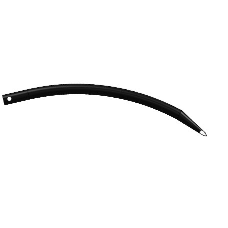 Dent de fourche cylindrique courbée Ø25 long. 420