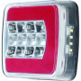 Feu arrière gauche carré 4 fonctions LED 12-24V