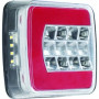 Feu arrière droit carré 4 fonctions LED 12-24V
