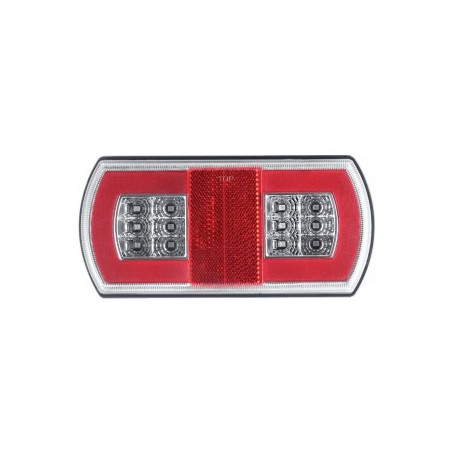 Feu arrière droit rectangle 4 fonctions LED 12-24V