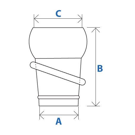 Bouchon Plein Male + Joint Caoutchou - 150 mm
