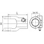 Mâchoire simple  1"3/8 21C WALTERSCHEID 1097138  croisillon 36x89 VR