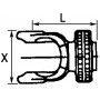 Mâchoire simple  1"3/8 6C BONDIOLI verrou RS  croisillon 41x118 VR