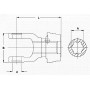 Mâchoire simple  1"3/4 6C WALTERSCHEID 35.84.00  croisillon 32x76 VR