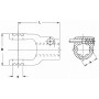 Mâchoire simple  1"3/8 21C WALTERSCHEID 1320802|26.10.02  croisillon 42x104 VR