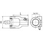 Mâchoire GA 80°  1"3/8 21C WALTERSCHEID 1136920  croisillon 36x89/32x106 VR