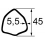 Mâchoire tube triangle 45x5.5 BONDIOLI 204076852  croisillon 30x106
