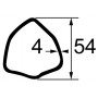 Mâchoire tube triangle 54x4 BONDIOLI 204086851  croisillon 35x106