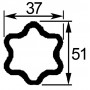 Mâchoire GA 80° tube étoile 37X51 croisillon 32x76