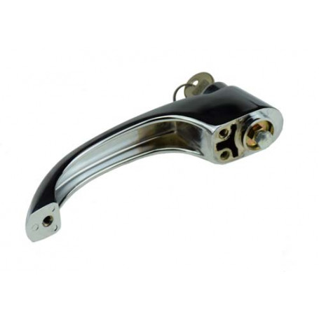 Poignée Bouton poussoir chromée + cles