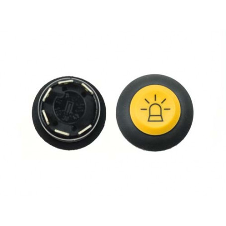 Bouton poussoir - feu tournant - jaune