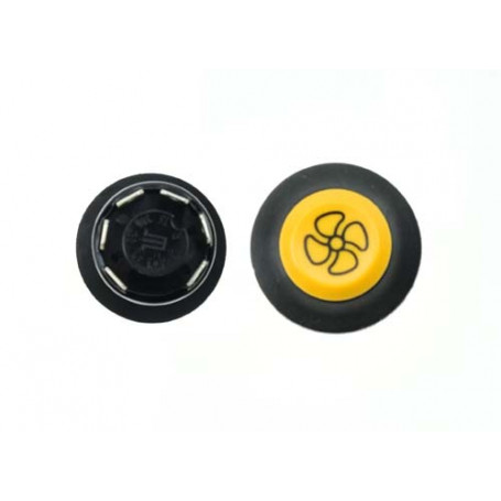 Bouton poussoir - ventilateur - jaune
