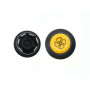 Bouton poussoir - ventilateur - jaune
