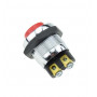 Interrupteur aluminium bouton poussoir rouge