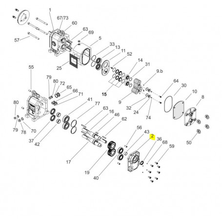 Flasque du corps de transmission - FONTE 0.6025 - Série AL/HAL