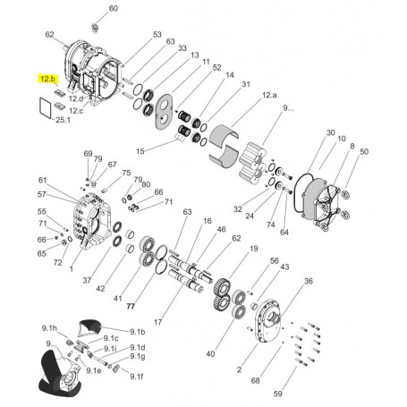 Embout de fixation de demi coquille (droite) - ACIER 1.8714 - Série PL