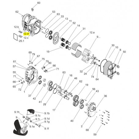 Joint plat A12x19x1.6 - PTFE - Série PL100/PL200