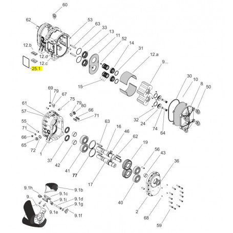 Joint plat de bride 2mm - NBR - Série PL100