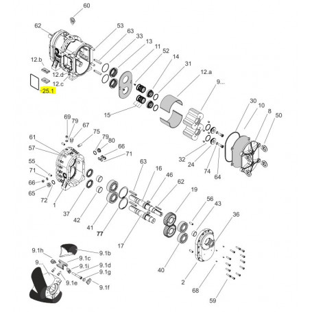 Joint plat de bride 2mm - NBR - Série PL200/HPL200