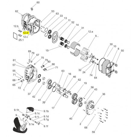 Joint plat A10x16x1.6 - PTFE - Série PL300/PL400