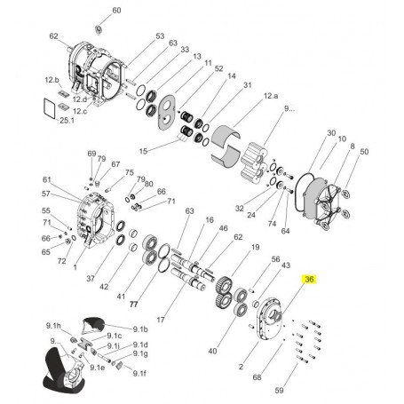 Joint à lèvre 45x70x10 - NBR - Série PL/HPL