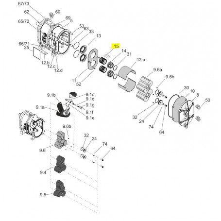 Garniture mécanique - CARBURE DE SILICIUM / JOINTS EPDM - Série CL/FL/P300