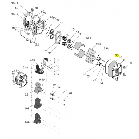Joint de corps - PTFE - Série CL