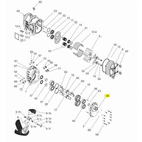 Joint à lèvre - 60x85x8 - NBR - Série CL/HCL