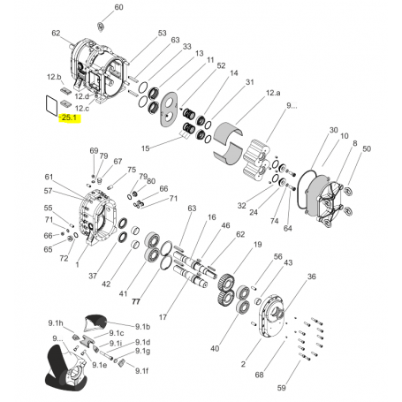 Joint torique de bride 210x3.5 - FPM - Série CL520