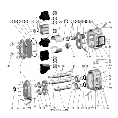 Engrenage supérieur - ACIER 1.7225 -  Série PL
