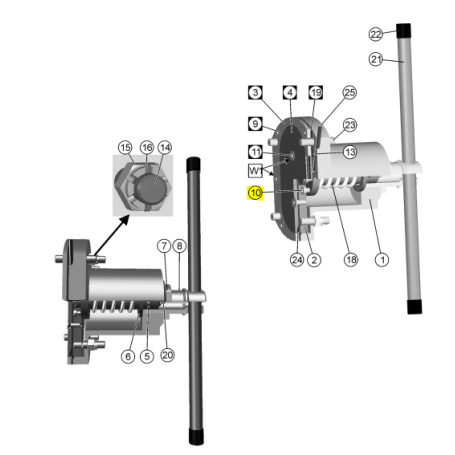 Vis à six pans creux M8x20 - ACIER - Série PL Variodeckel