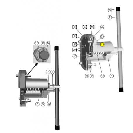 Entretoise - ACIER 1.0037 - Série PL Variodeckel