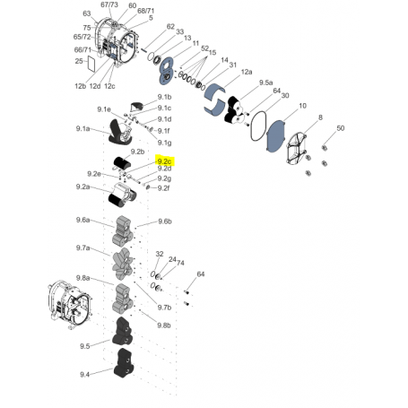 Embout de fixation pour embout de lobes amovible - Série FL776