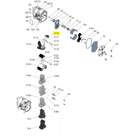 Embout de tri-lobe hélicoïdal - droit - NBR - Série FL776