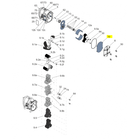 Plaque d'usure avant rainurée- ACIER 1.8714 - Série FL