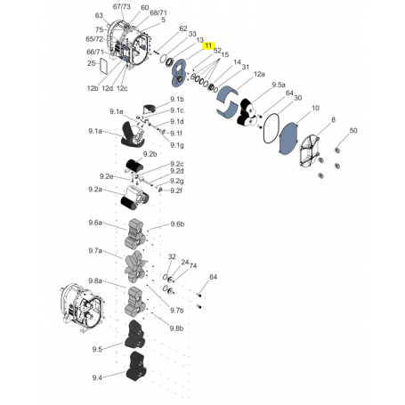 Plaque d'usure arrière - ACIER 1.7225 - Série FL