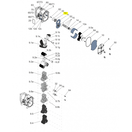 Support de grain fixe - 1.7225 traité - Série FL/HFL