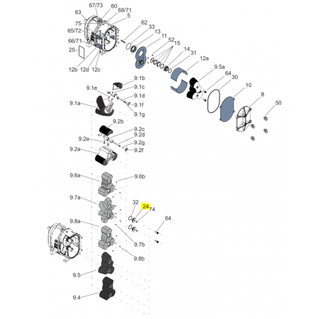 Rondelle d'arbre pour lobe fusion - INOX 1.4571 - Série FL