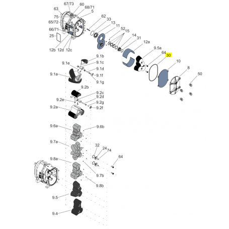 Joint torique de corps 369x9 - NBR - Série FL/HFL